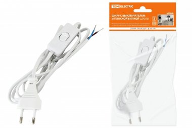 Фотография товара 'Tdm Шнур с выключателем и плоской вилкой ШУ01В ШВВП SQ1305-0001'