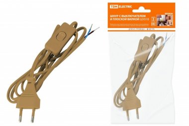 Фотография товара 'Tdm Шнур с выключателем и плоской вилкой ШУ01В ШВВП SQ1305-0003'