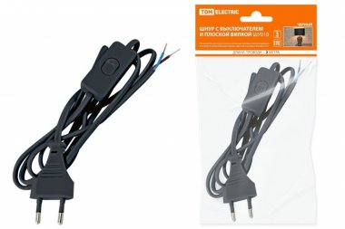 Фотография товара 'Tdm Шнур с выключателем и плоской вилкой ШУ01В ШВВП SQ1305-0002'
