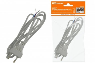 Фотография товара 'Tdm Шнур с плоской вилкой ШУ02 ШВВП SQ1305-0015'