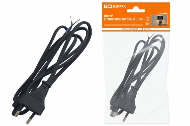 Фотография товара 'Tdm Шнур с плоской вилкой ШУ02 ШВВП SQ1305-0012'