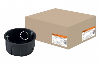 Фотография товара 'Tdm Установочная коробка СП D65х25мм, саморезы, стыковочные узлы, IP20 SQ1402-1103'