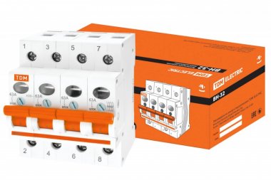 Фотография товара 'Tdm Выключатель нагрузки (мини-рубильник) ВН-32 4P 63A SQ0211-0037'