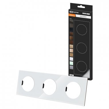 Фотография товара 'Tdm SQ1819-0004 Рамка тройная хрустально-белая, стекло'