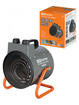 Фотография товара 'Tdm Тепловая пушка ТПК-О, 2 кВт, круглый корпус, терморегулятор, SQ2520-0109'