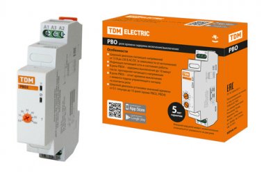 Фотография товара 'Tdm Реле времени РВО2-ВКЛ-0,6с/60сек-8А-24/230В-DIN SQ1503-0028'