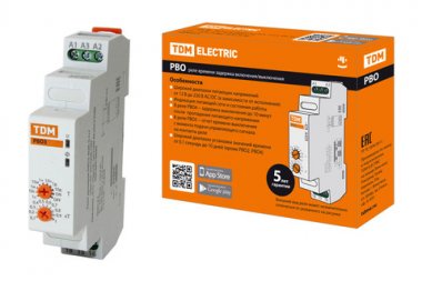 Фотография товара 'Tdm Реле времени РВО3-ВЫК-0,1с/10дн-8А-24/230В-DIN SQ1503-0029'