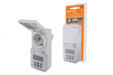 Фотография товара 'Tdm Таймер розеточный ТРЭ-02-1мин/7дн-10on/off-8А-IP44 (недельный, защита от влаги) SQ1506-0005'