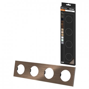 Фотография товара 'Tdm SQ1819-0463 Рамка четверная бронза, алюминий, шлифованный, "Байкал"'