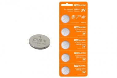 Фотография товара 'Tdm Элемент питания CR2016 Lithium 3V BP-5 SQ1702-0027'