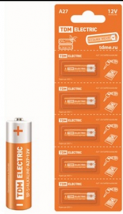 Фотография товара 'Tdm Элемент питания A27 Alkaline 12V BP-5 SQ1702-0040'
