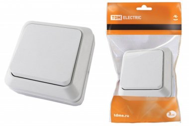 Фотография товара 'Tdm Выключатель 1-кл. открытой установки IP20 10А SQ1801-0001'