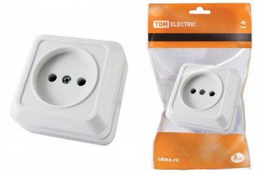 Фотография товара 'Tdm Розетка 2П открытой установки IP20 10А SQ1801-0013'