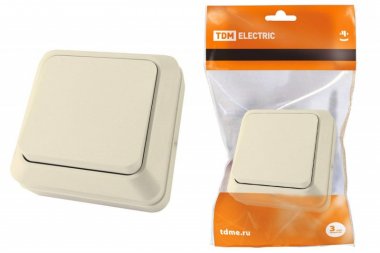 Фотография товара 'Tdm Выключатель 1-кл. открытой установки IP20 10А SQ1801-0002'