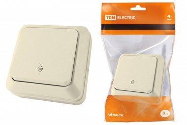 Фотография товара 'Tdm Переключатель на 2 направления 1-кл. открытой установки IP20 10А SQ1801-0006'