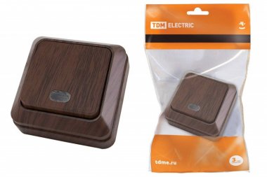 Фотография товара 'Tdm Выключатель 1-кл. открытой установки с подсветкой IP20 10А SQ1801-0031'