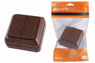 Фотография товара 'Tdm Выключатель 2-кл. открытой установки IP20 10А SQ1801-0028'