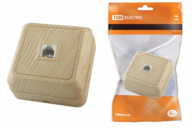 Фотография товара 'Tdm Розетка TФ (RJ-11) открытой установки IP20 SQ1801-0057'