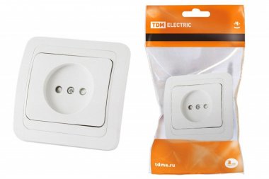 Фотография товара 'Tdm Розетка 2П 10А c защитными шторками SQ1804-0023'