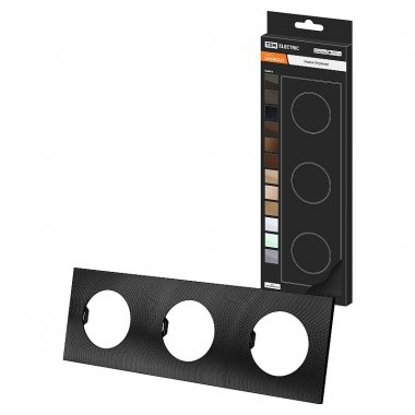 Фотография товара 'Tdm SQ1819-0257 Рамка тройная агат, алюминий, текстурированный, "Байкал"'