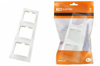 Фотография товара 'Tdm Рамка 3-х постовая вертикальная SQ1814-0027'