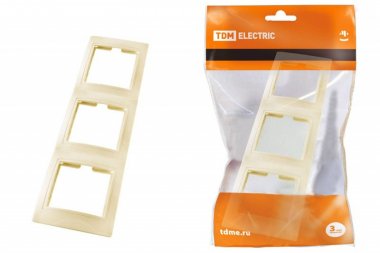 Фотография товара 'Tdm Рамка 3-х постовая вертикальная SQ1814-0127'