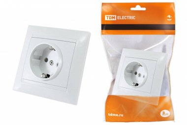 Фотография товара 'Tdm Розетка 2П+З 16А 250В SQ1815-0011'