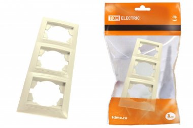 Фотография товара 'Tdm Рамка 3-х постовая вертикальная SQ1815-0134'