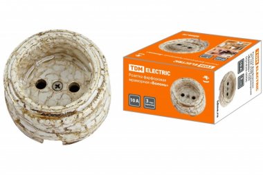 Фотография товара 'Tdm Розетка фарфоровая 2П 10А 250В SQ1820-0006'