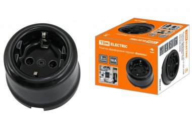 Фотография товара 'Tdm Розетка фарфоровая 2П+З 16А 250В SQ1820-0008'