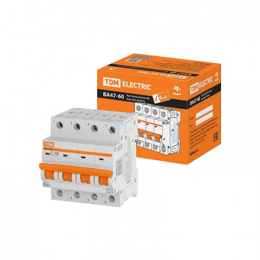 Фотография товара 'Tdm SQ0223-0123 Авт. выкл. ВА47-60 4Р 10А 6кА х-ка С'