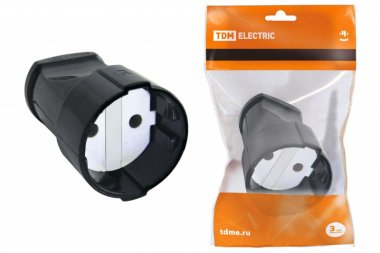 Фотография товара 'Tdm Кабельная розетка 2П б/з 10А 250B SQ1806-0130'