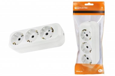 Фотография товара 'Tdm Колодка розеточная 3 гнезда 2П+3 16А 250В SQ1806-0013'