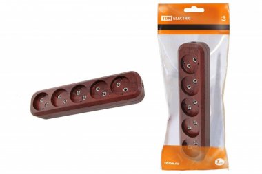 Фотография товара 'Tdm Колодка розеточная 5 гнезд 2П б/з 10А 250В SQ1806-0067'