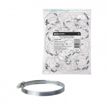 Фотография товара 'Tdm SQ1807-0354 Хомут червячный, d 70-90 мм, оцинк'