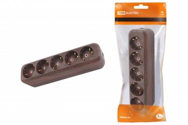 Фотография товара 'Tdm Колодка розеточная 5 гнезд 2П+3 16А 250В SQ1806-0068'