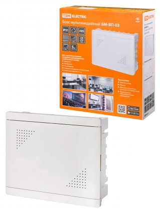 Фотография товара 'Tdm Бокс мультимедийный БМ-ВП-03, 375х325х120, IP31, SQ0915-0302'