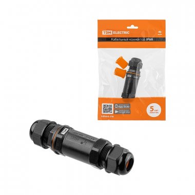 Фотография товара 'Tdm SQ0589-0402 Кабельный коннектор I-образный (клеммник 5PIN) IP68'