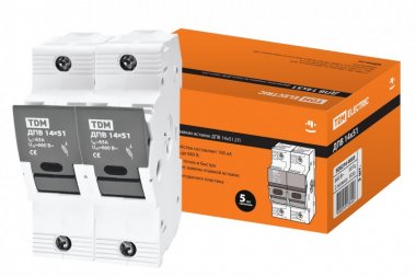 Фотография товара 'Tdm Держатель плавких вставок ДПВ 2П SQ0216-0005'