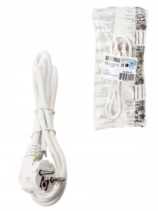 Фотография товара 'Tdm Шнур сетевой с вилкой ПВСмб 3x0,75мм2 1,5м, SQ1305-0575'