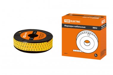 Фотография товара 'Tdm SQ0511-0031 Маркер МК2 - 4мм символ "2" 500шт/ролл'