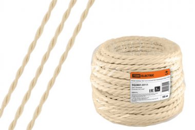 Фотография товара 'Tdm Ретро провод "Эко" 2х1,5 витой ГОСТ SQ2801-0211'