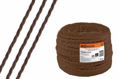 Фотография товара 'Tdm Ретро провод "Эко" 2х2,5 витой ГОСТ SQ2801-0122'