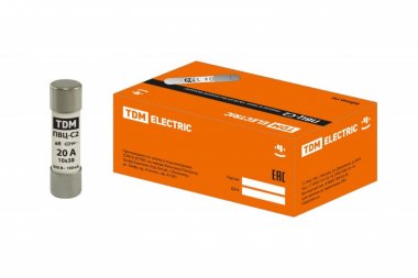 Фотография товара 'Tdm Плавкая вставка ПВЦ-С2 10х38 aR (быстродействующая) 20А SQ0729-0045'