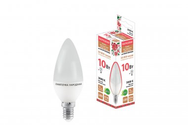 Фотография товара 'Tdm Лампа светодиодная FС37-10 Вт-230 В -3000 К–E14, SQ0340-1592'