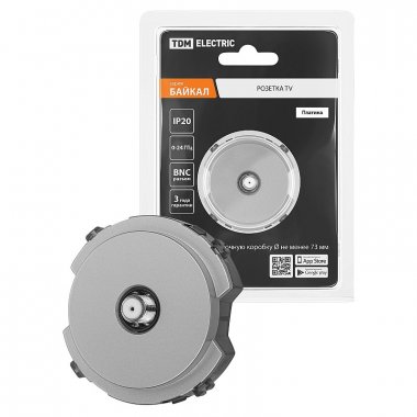 Фотография товара 'Tdm SQ1819-0320 Розетка TV/SAT оконечная платина, "Байкал"'