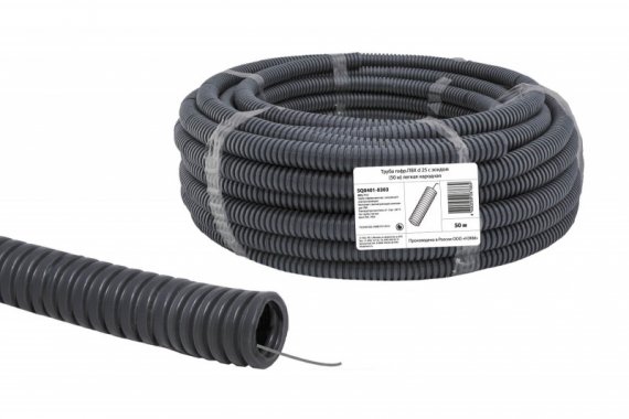 Фотография товара 'Tdm Труба гофрированная ПВХ d 25 с зондом SQ0401-0303'