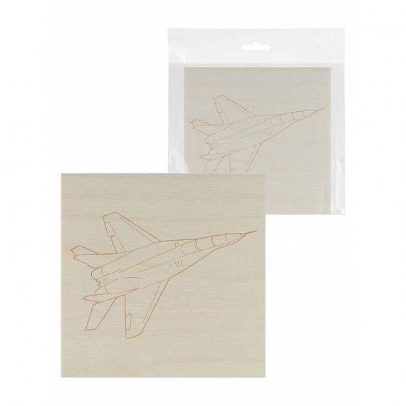 Фотография товара 'Tdm SQ1025-1101 Доска для выжигания, Самолет, 150х150 мм'