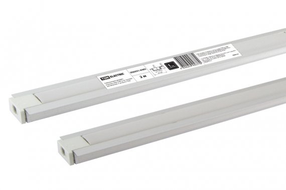 Фотография товара 'Tdm Алюминиевый профиль встраиваемый 2206 (2 м), матовый рассеиватель, 2 заглушки SQ0331-0482'