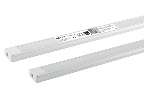 Фотография товара 'Tdm Алюминиевый профиль накладной 1506 (1 м), матовый рассеиватель, 2 заглушки, 2 крепежа SQ0331-0481'